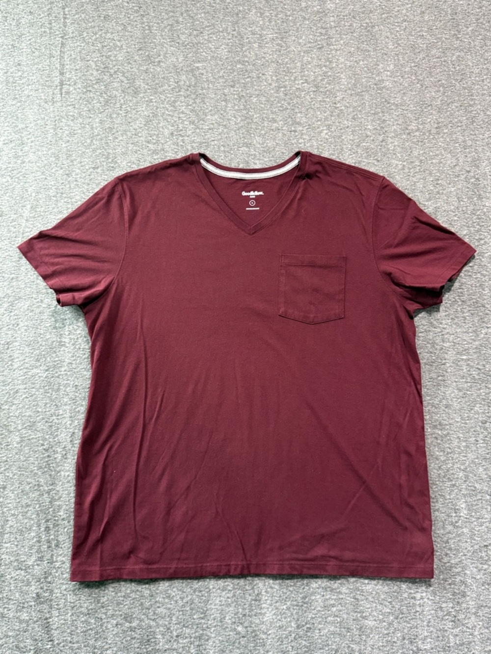 Goodfellow & Co Men's Burgundy V-Neck Pocket Tee Size XL